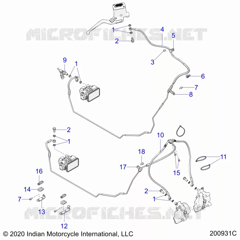 BRAKES, BRAKE LINE, FRONT, ABS
