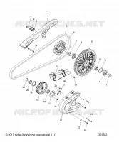 DRIVE TRAIN, SPROCKETS, GUARDS AND BELT