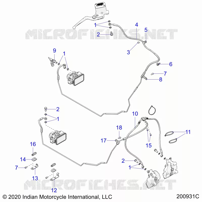 BRAKES, BRAKE LINE, FRONT, ABS