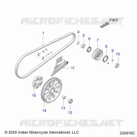 DRIVE TRAIN, DRIVE SPROCKET, BELT AND GUARD