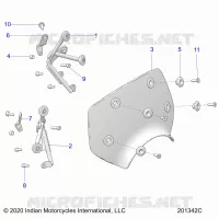 WINDSHIELD AND MOUNTING