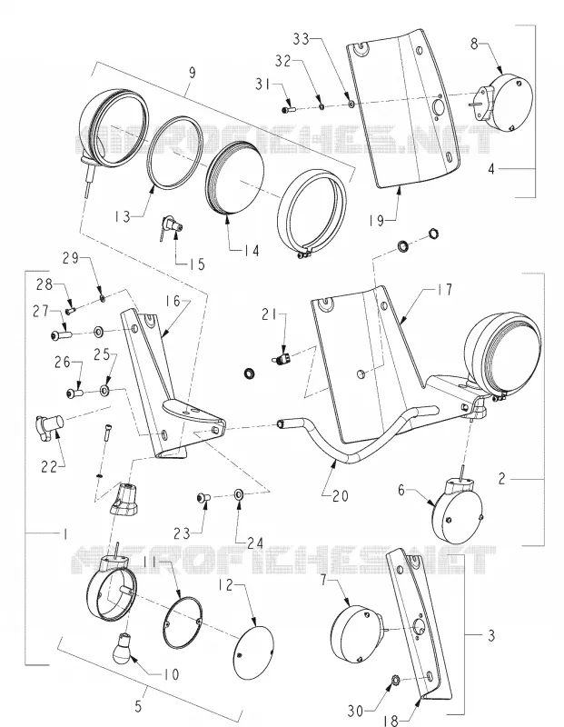 ELECTRICAL, FRONT TURN SIGNALS AND PASSING LAMPS