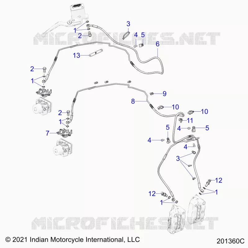 BRAKES, BRAKE LINE, FRONT, ABS