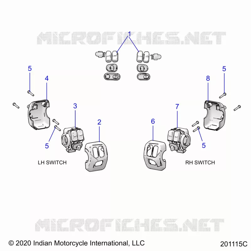 ELECTRICAL, SWITCH CONTROLS, LH/RH