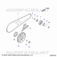 DRIVE TRAIN, DRIVE SPROCKET, BELT AND GUARD