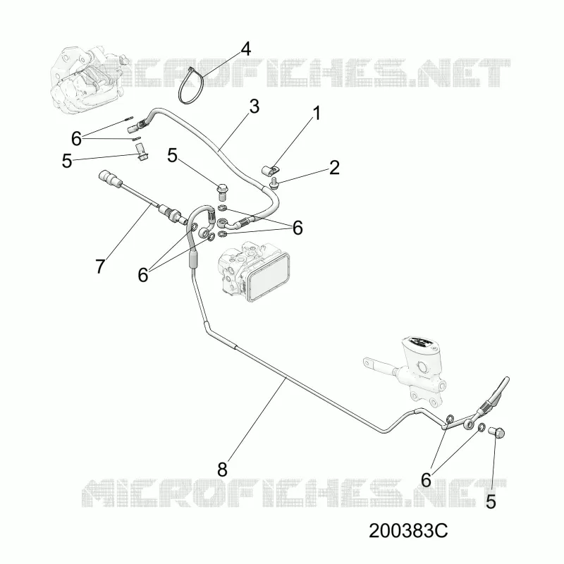 BRAKES, BRAKE LINE, REAR, ABS