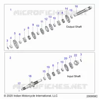 DRIVE TRAIN, INPUT/OUTPUT SHAFT ASM.