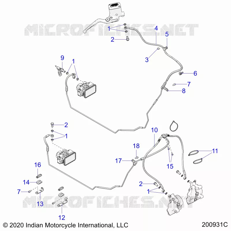 BRAKES, BRAKE LINE, FRONT, ABS
