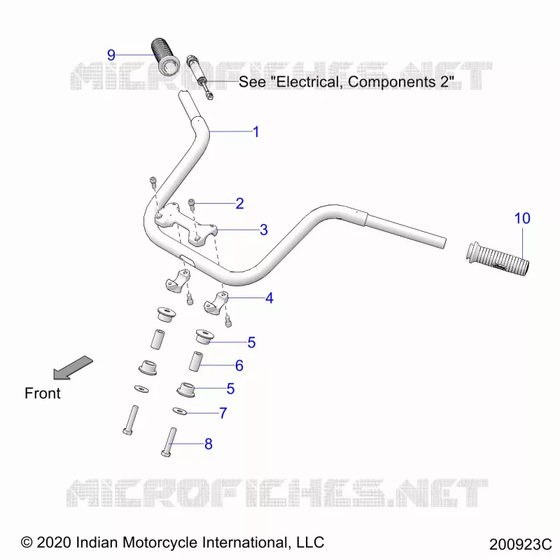 STEERING, HANDLEBAR MOUNTING AND GRIPS