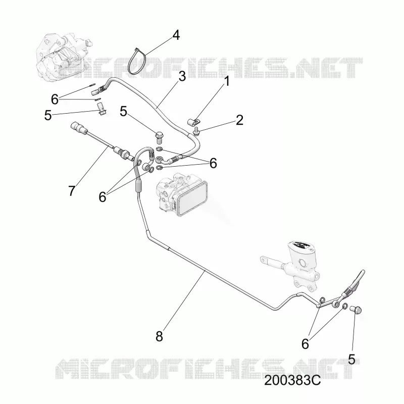 BRAKES, BRAKE LINE, REAR, ABS