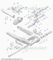 REAR SUSPENSION ASM., SWING ARM AND SHOCK (E-PRELOAD)