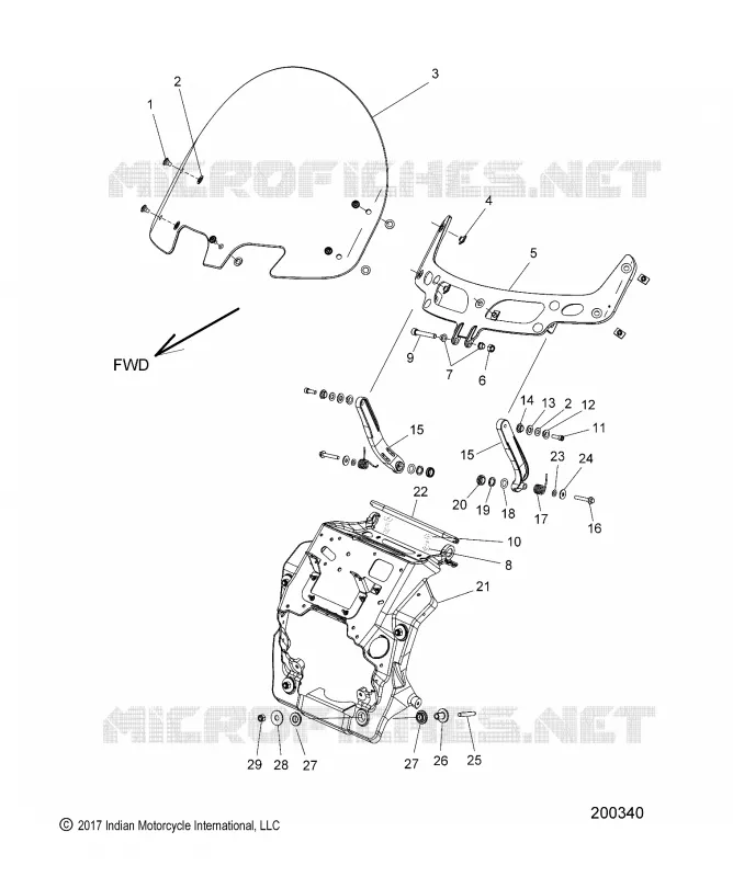 FAIRING ASM, WINDSHIELD MOUNT