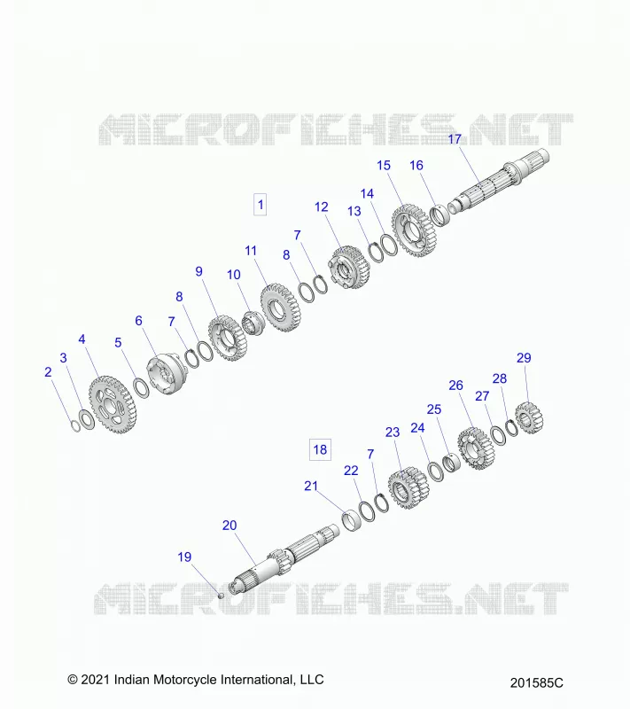 DRIVE TRAIN, INPUT/OUTPUT SHAFT ASM.
