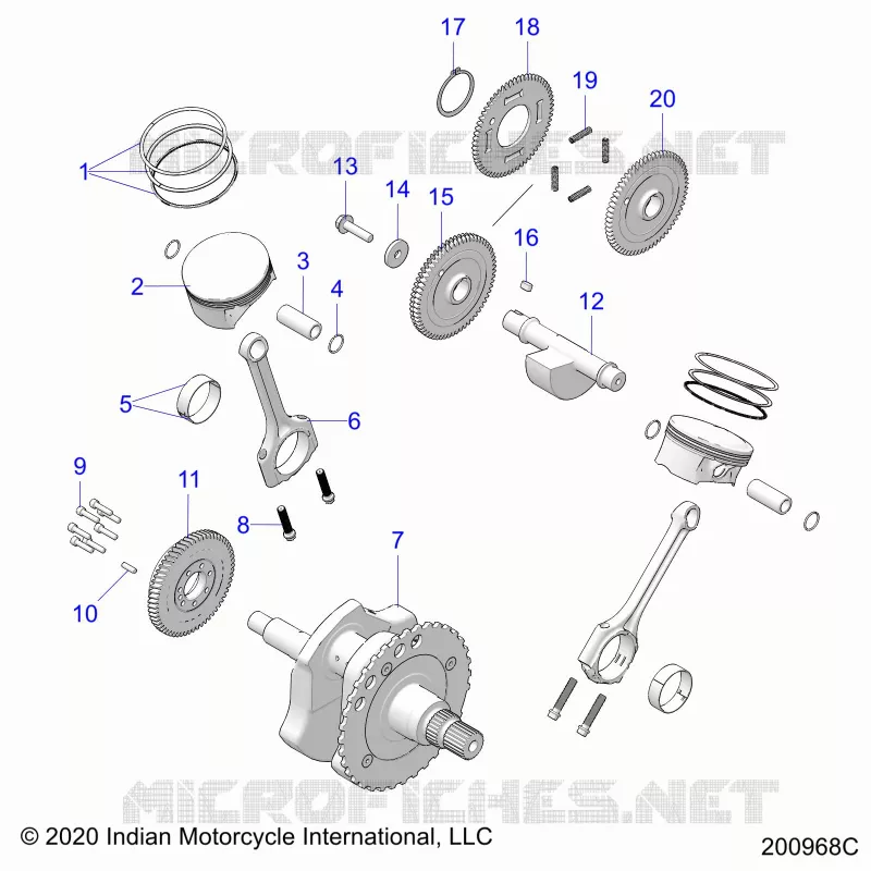 ENGINE, PISTON AND CRANKSHAFT