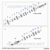 DRIVE TRAIN, INPUT/OUTPUT SHAFT ASM.