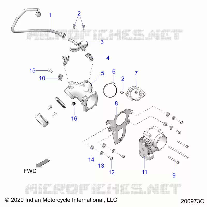 FUEL SYSTEM, FUEL CLAM SHELL/THROTTLE BODY