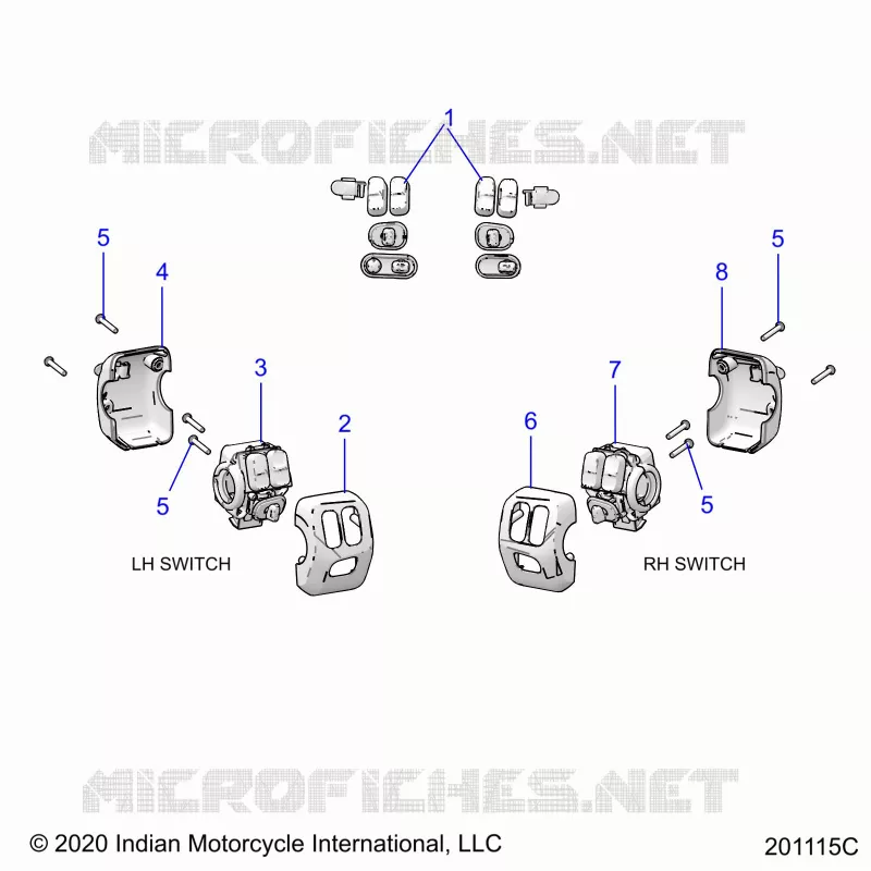 ELECTRICAL, SWITCH CONTROLS, LH/RH