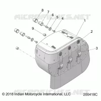 SADDLEBAG ASM., LEATHER