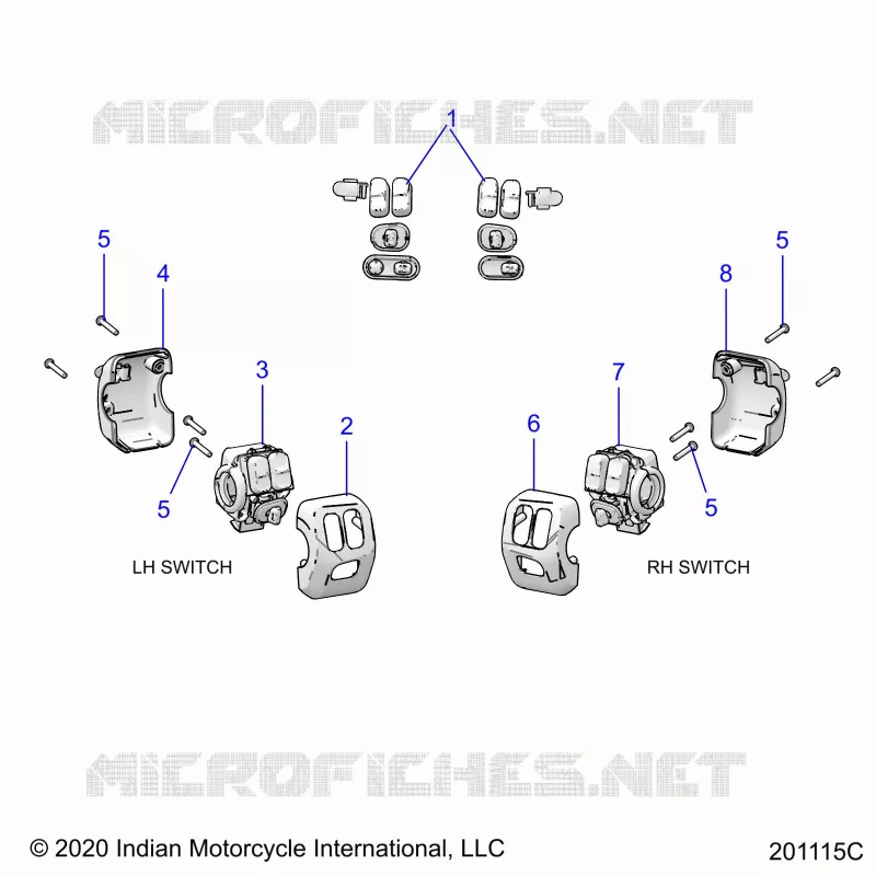ELECTRICAL, SWITCH CONTROLS, LH/RH