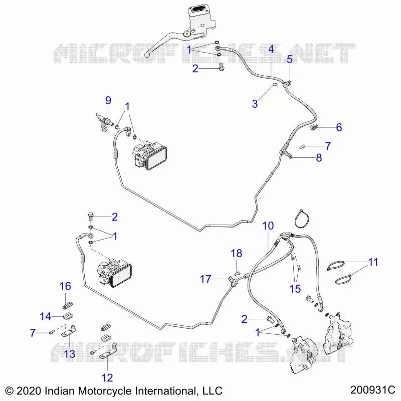 BRAKES, BRAKE LINE, FRONT, ABS
