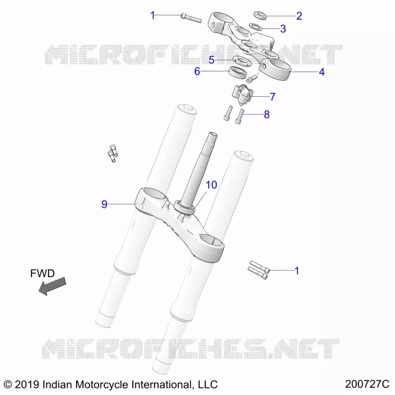 UPPER AND LOWER STEERING CLAMPS