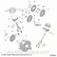 ENGINE, PISTON AND CRANKSHAFT