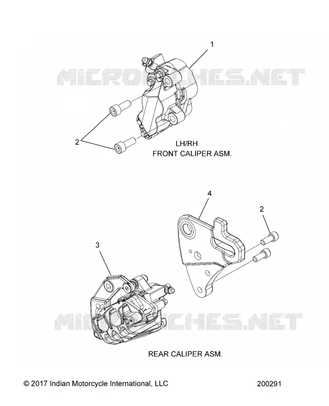 BRAKES, FRONT BRAKE CALIPERS AND REAR