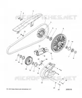 DRIVE TRAIN, SPROCKETS, GUARDS AND BELT