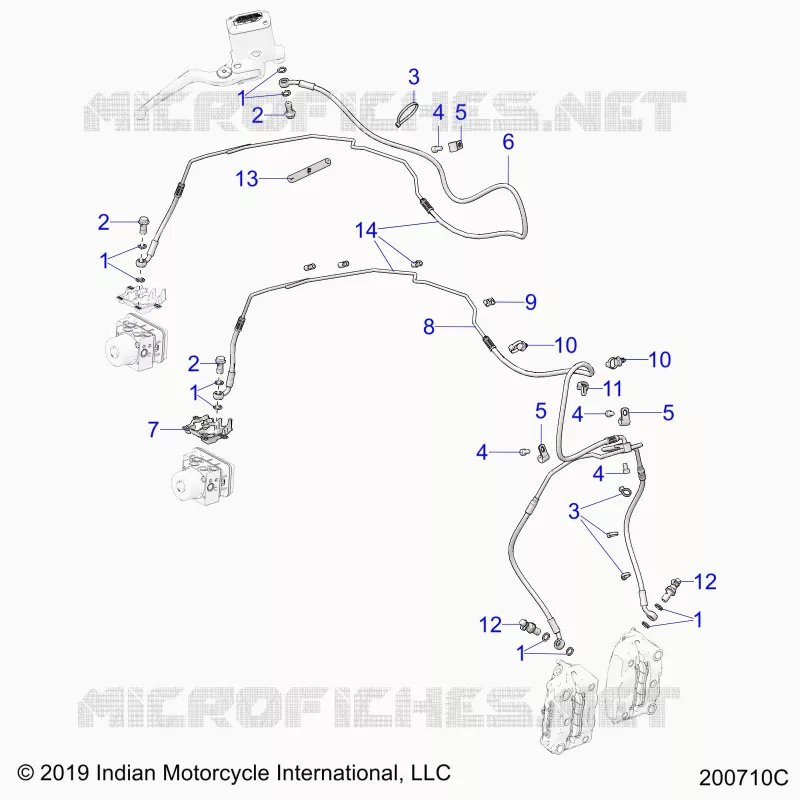 BRAKES, BRAKE LINE, FRONT, ABS