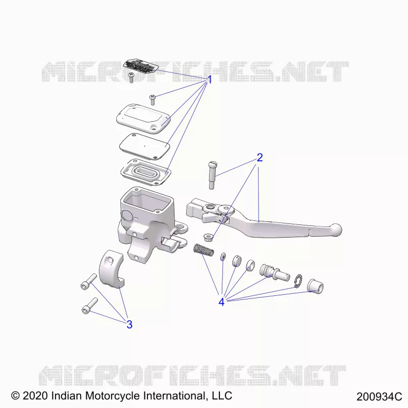 FRONT BRAKE, LEVER AND MASTER CYLINDER
