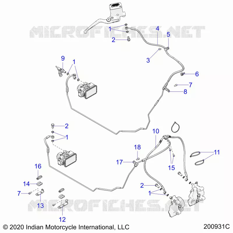 BRAKES, BRAKE LINE, FRONT, ABS