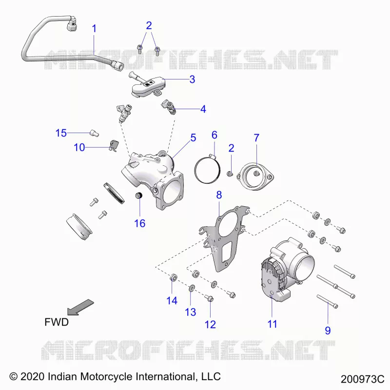 FUEL SYSTEM, FUEL CLAM SHELL/THROTTLE BODY