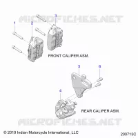 BRAKES, FRONT BRAKE CALIPERS AND REAR