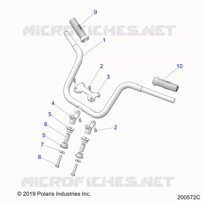 STEERING, HANDLEBAR MOUNTING AND GRIPS