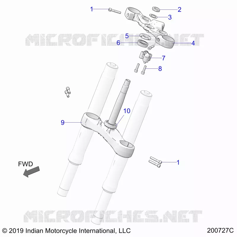 UPPER AND LOWER STEERING CLAMPS