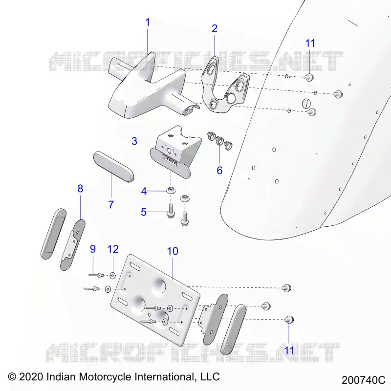 LICENSE PLATE BRACKET/REAR LIGHT HOUSING
