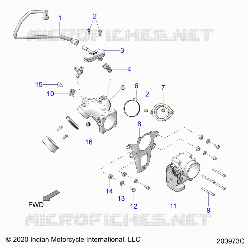 FUEL SYSTEM, FUEL CLAM SHELL/THROTTLE BODY
