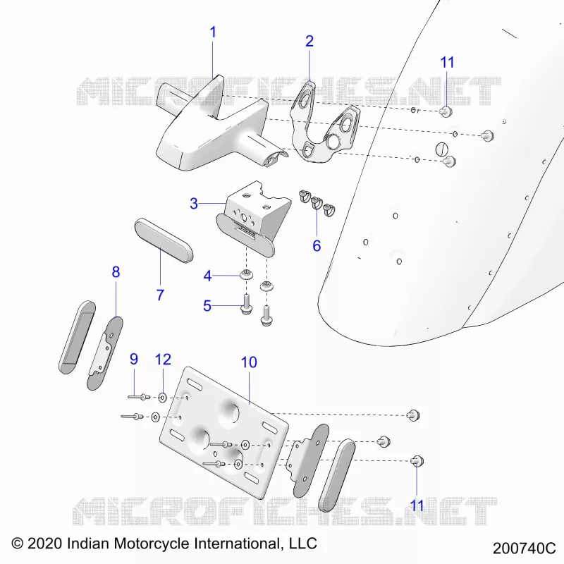 LICENSE PLATE BRACKET/REAR LIGHT HOUSING