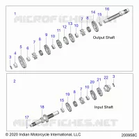 DRIVE TRAIN, INPUT/OUTPUT SHAFT ASM.