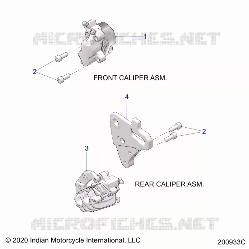 BRAKES, FRONT BRAKE CALIPERS AND REAR