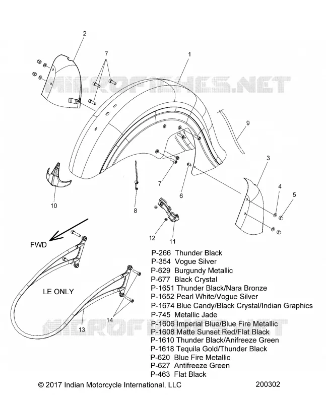 BODYWORK - FRONT FENDER