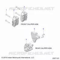 BRAKES, FRONT BRAKE CALIPERS AND REAR