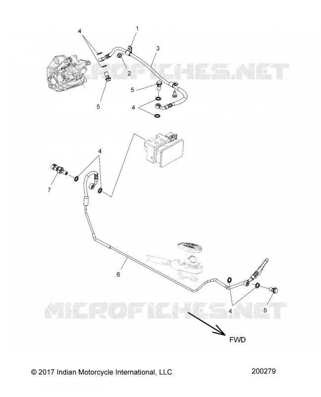 BRAKES, BRAKE LINE, REAR, ABS