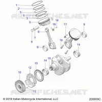 ENGINE, PISTON AND CRANKSHAFT ASM.
