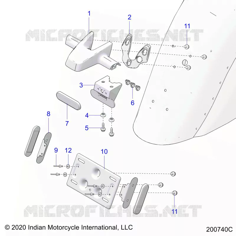 LICENSE PLATE BRACKET/REAR LIGHT HOUSING