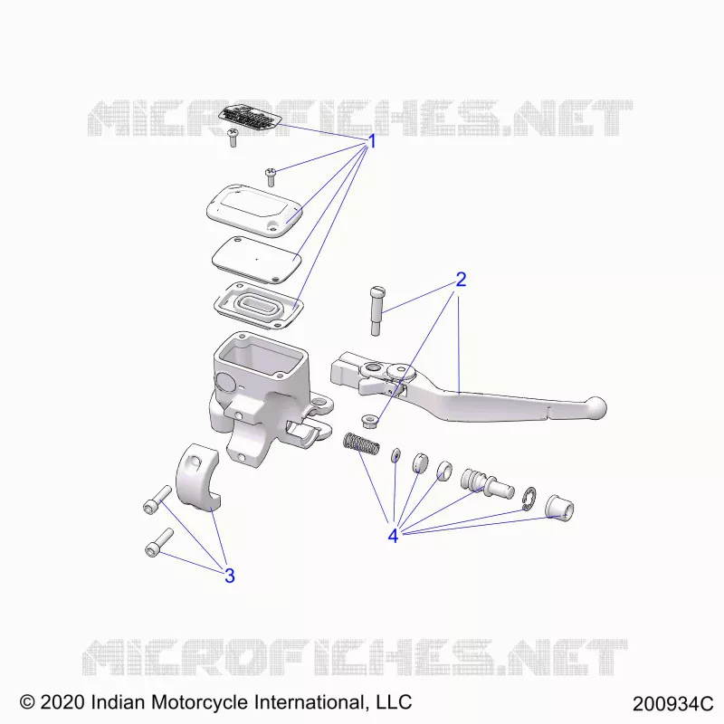 FRONT BRAKE, LEVER AND MASTER CYLINDER