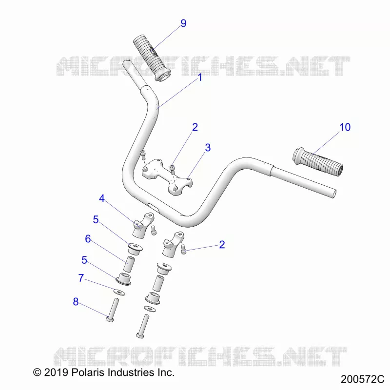 STEERING, HANDLEBAR MOUNTING AND GRIPS