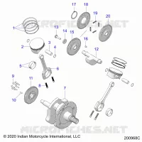 ENGINE, PISTON AND CRANKSHAFT