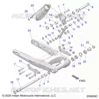 REAR SUSPENSION ASM., SWING ARM AND SHOCK