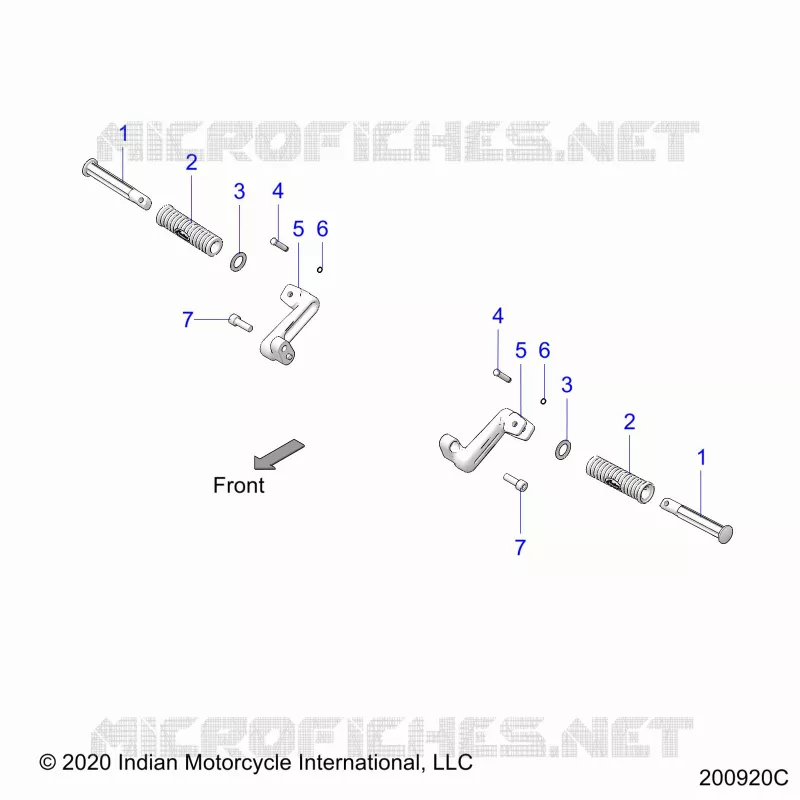 CHASSIS, FOOTPEG, PASSENGER